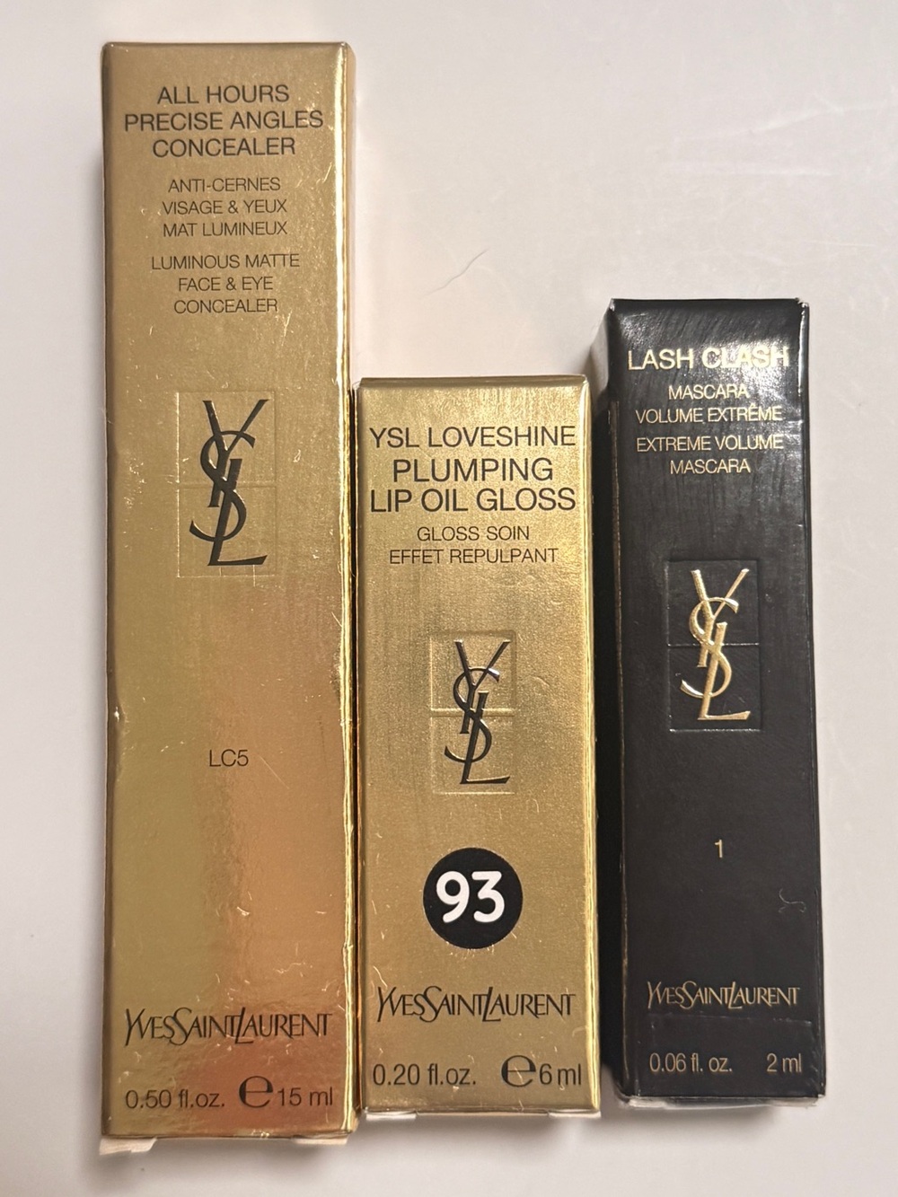 New YSL Makeup Bundle Concealer LC5 Loveshine Lip Oil Gloss Mascara